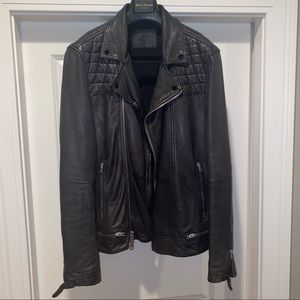 Allsaints All Saints Conroy Leather Biker Jacket - XL